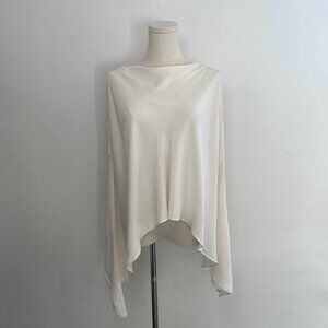 Kes 100 Silk Asymmetrical Drape Blouse | Women’s XS